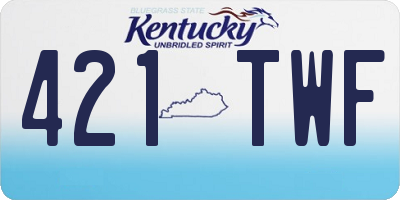 KY license plate 421TWF