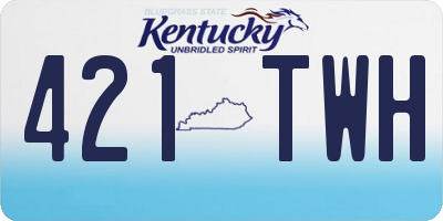 KY license plate 421TWH