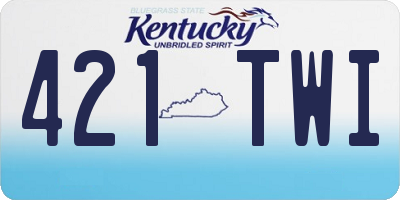 KY license plate 421TWI