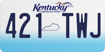 KY license plate 421TWJ
