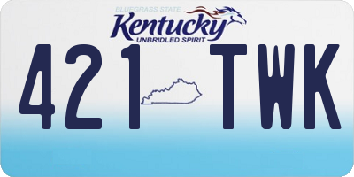 KY license plate 421TWK