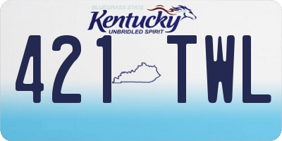 KY license plate 421TWL