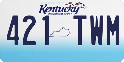 KY license plate 421TWM