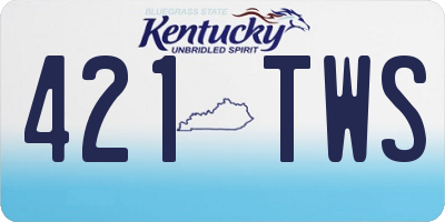 KY license plate 421TWS