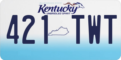 KY license plate 421TWT