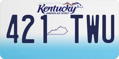 KY license plate 421TWU