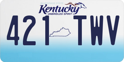KY license plate 421TWV