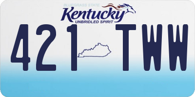 KY license plate 421TWW