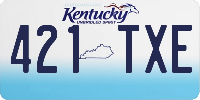 KY license plate 421TXE