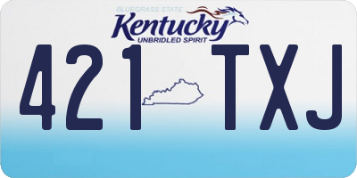 KY license plate 421TXJ