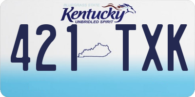 KY license plate 421TXK