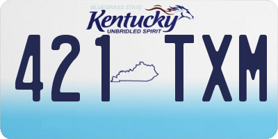 KY license plate 421TXM
