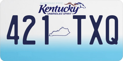 KY license plate 421TXQ