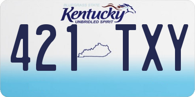 KY license plate 421TXY