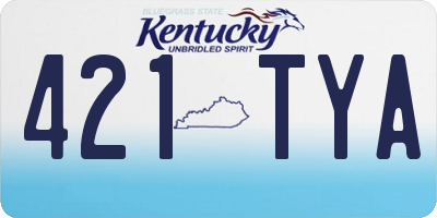 KY license plate 421TYA