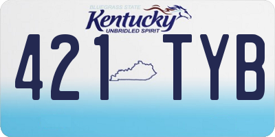 KY license plate 421TYB