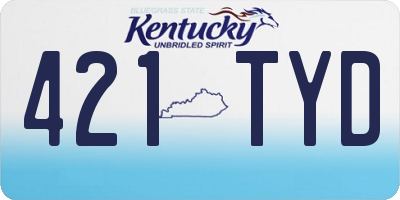 KY license plate 421TYD