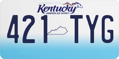 KY license plate 421TYG