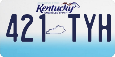 KY license plate 421TYH