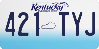 KY license plate 421TYJ