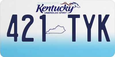 KY license plate 421TYK