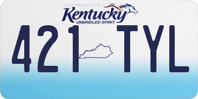KY license plate 421TYL