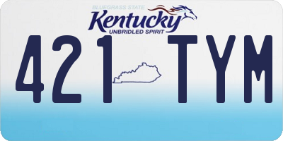 KY license plate 421TYM