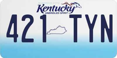 KY license plate 421TYN