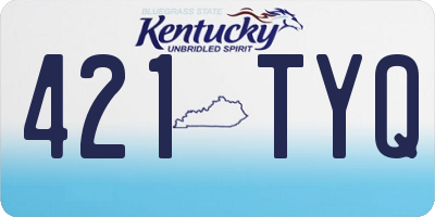 KY license plate 421TYQ