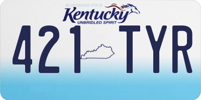 KY license plate 421TYR