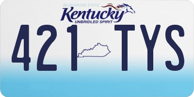KY license plate 421TYS