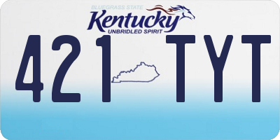 KY license plate 421TYT