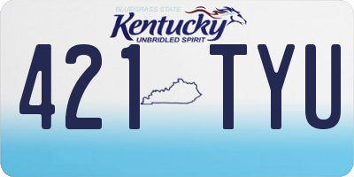 KY license plate 421TYU