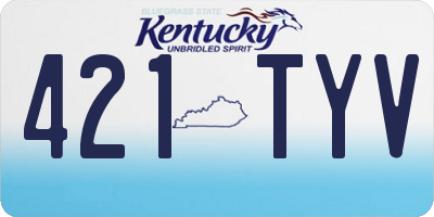 KY license plate 421TYV