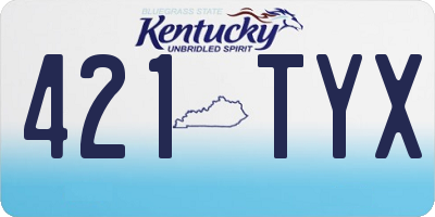 KY license plate 421TYX