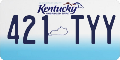 KY license plate 421TYY