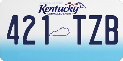 KY license plate 421TZB