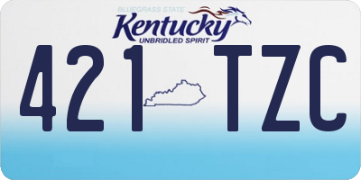 KY license plate 421TZC