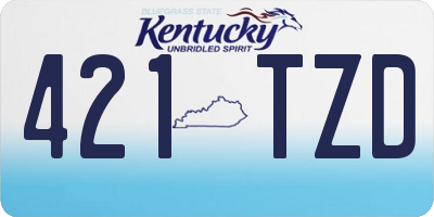KY license plate 421TZD