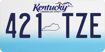 KY license plate 421TZE