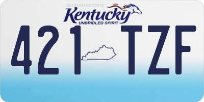 KY license plate 421TZF