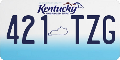 KY license plate 421TZG