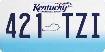 KY license plate 421TZI