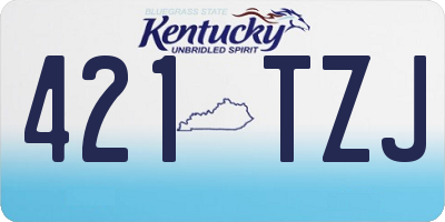 KY license plate 421TZJ
