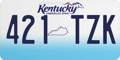 KY license plate 421TZK