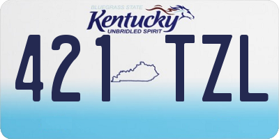 KY license plate 421TZL