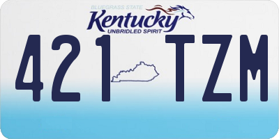 KY license plate 421TZM