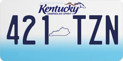 KY license plate 421TZN