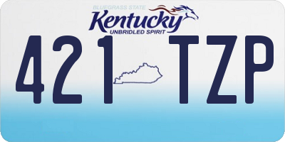KY license plate 421TZP
