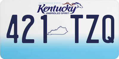 KY license plate 421TZQ